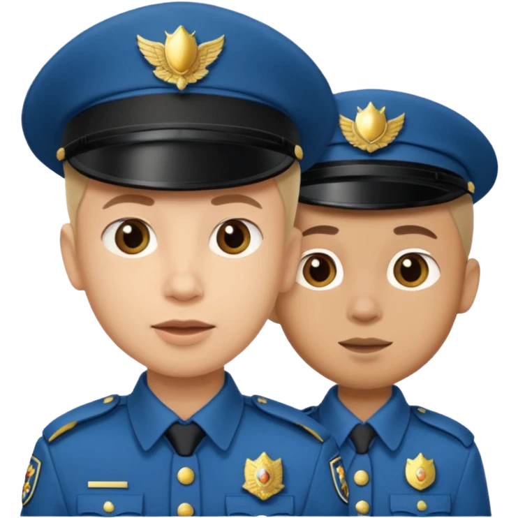 gendarme parlant a un enfant emoji