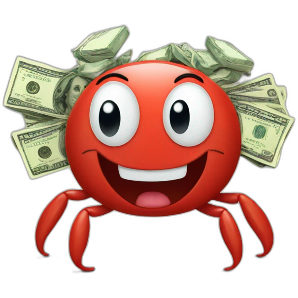 mr krab with money emoji