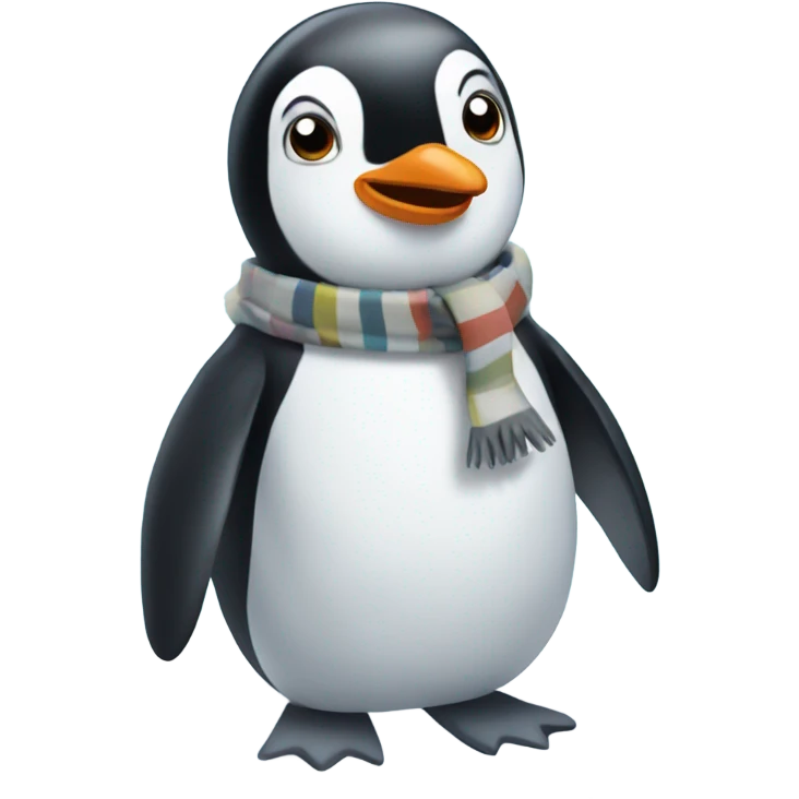Penguin snow play emoji