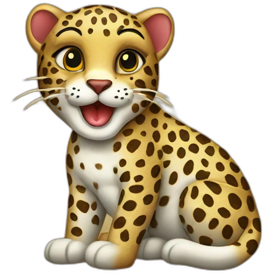 pin up leopard emoji
