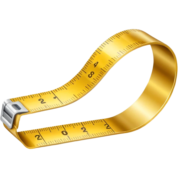 In Measure tape in gold for designers  emoji