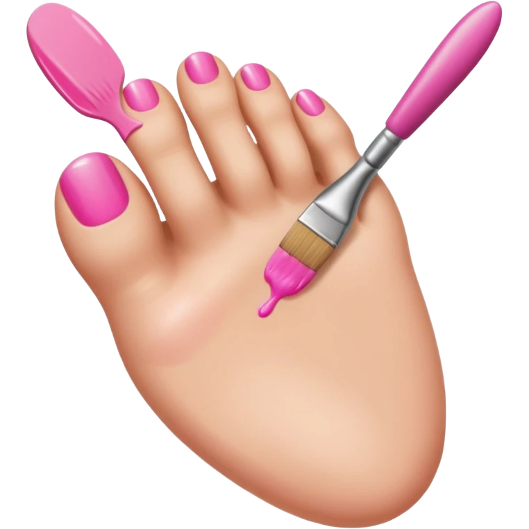 Crest an emoji of toes being painted with nail polish brush like this emoji 💅 emoji