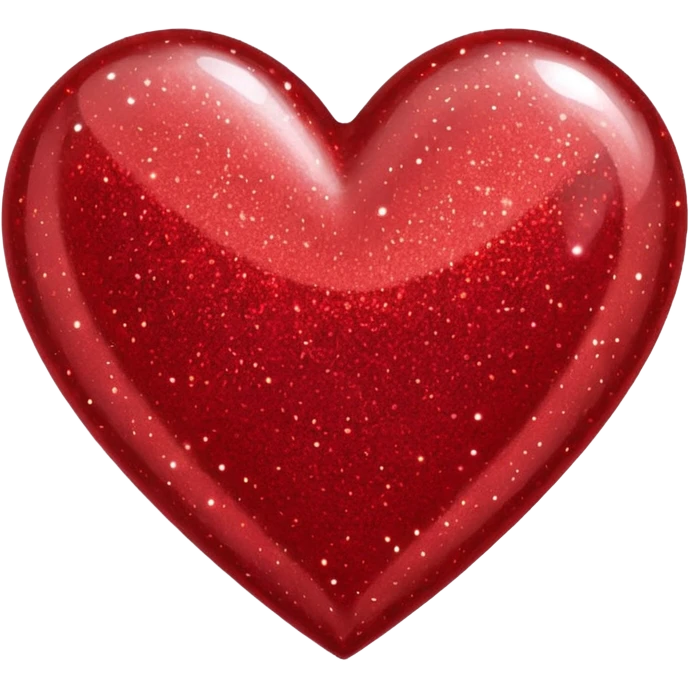 red glitter heart  emoji