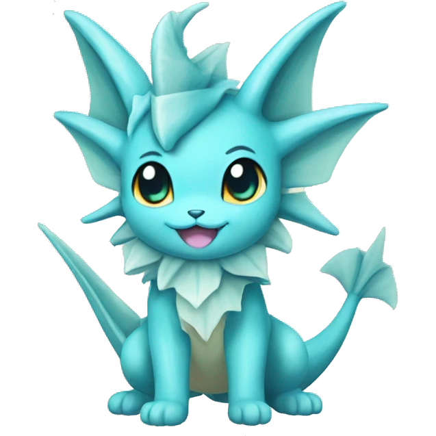 Kawaii Vaporeon full body emoji