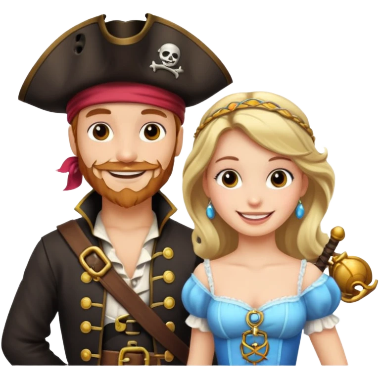 pirate and parپرنسس emoji