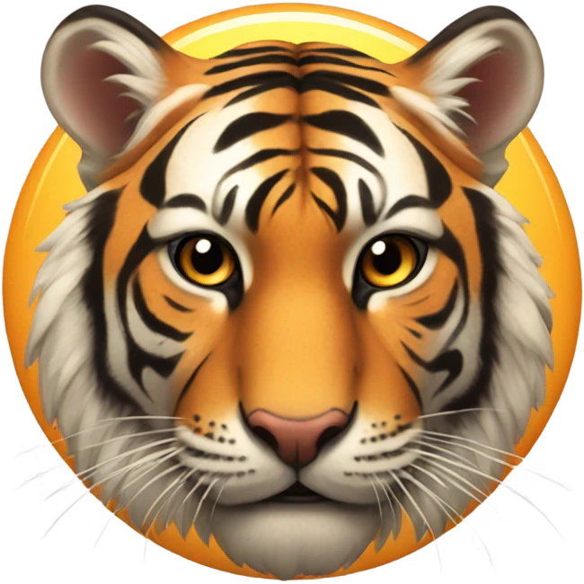Tiger with rising sun emoji