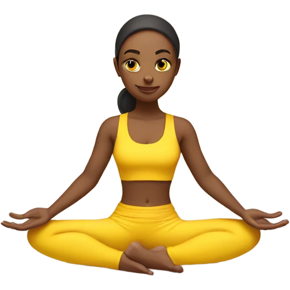 Yoga girl yellow  emoji