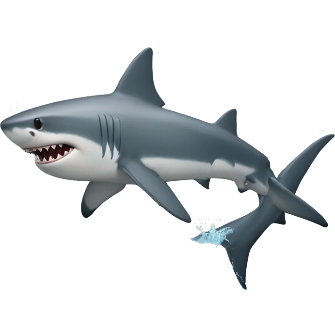 shark with top emoji
