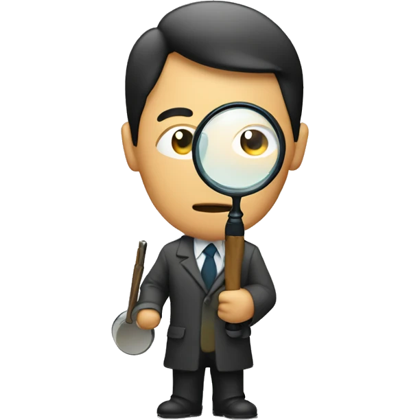 asian investigator with a magnifying glass emoji