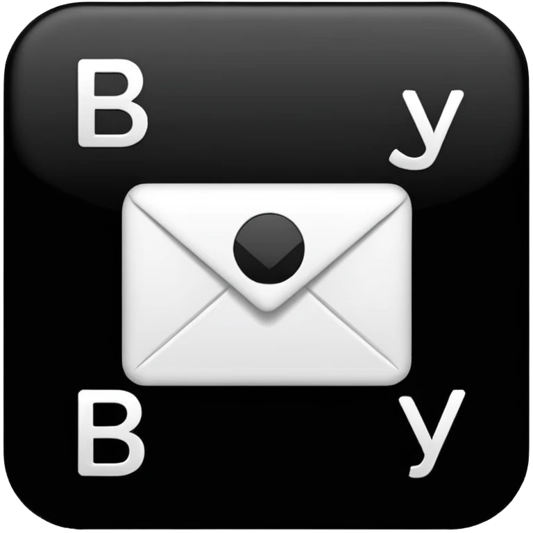  the letters “busy” on a black square  emoji