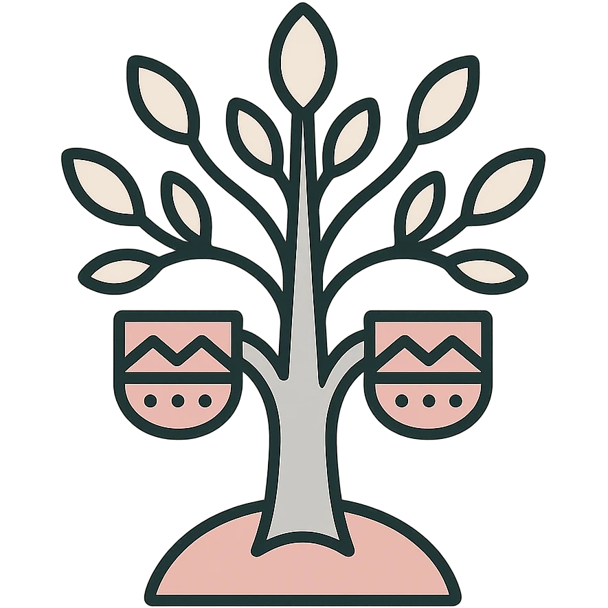 minimal tree growing from the ground, Slavic folk art style, minimal, simple shapes, clean lines emoji
