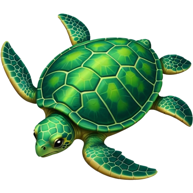 sea turtle, apple emoji style emoji