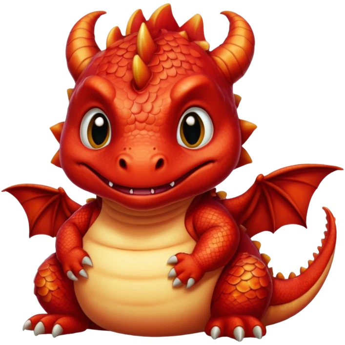 fat baby red dragon emoji
