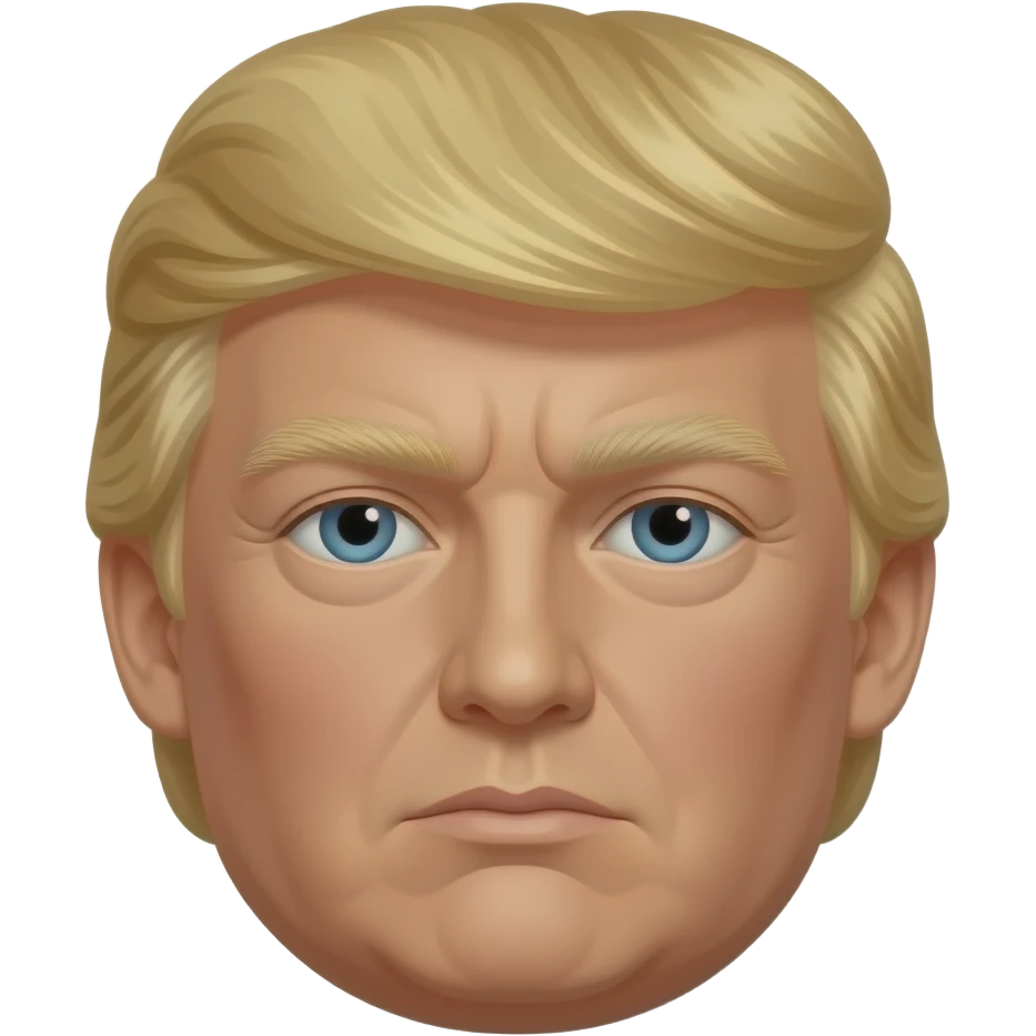 face shape look like trump with gold hair emoji