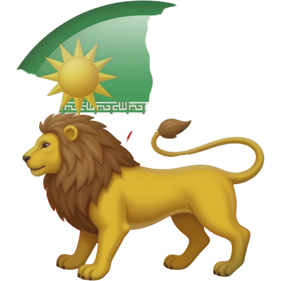 The Iranian lion and sun flag emoji