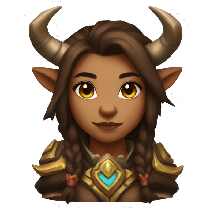 warcraft tauren female cute emoji