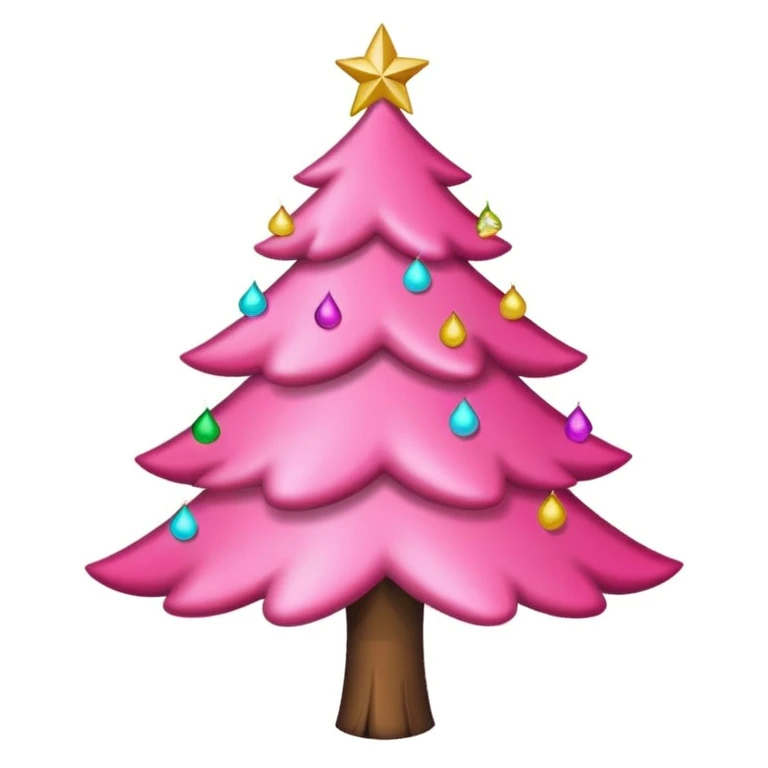 albero di natale rosa emoji