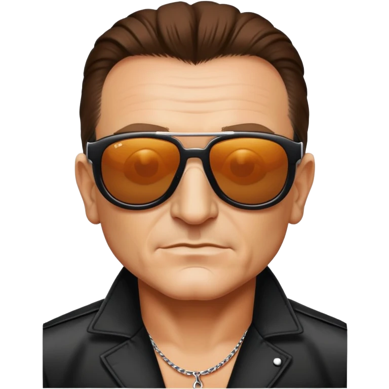 Bono wearing sunglasses emoji