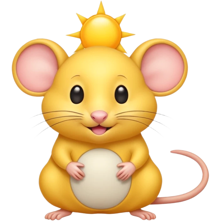 A mouse inside of a sun ☀️ 🐭 emoji