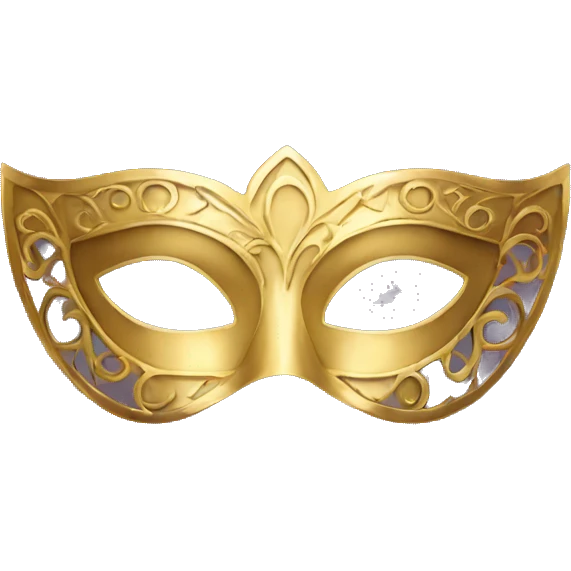 gold masquerade mask  emoji