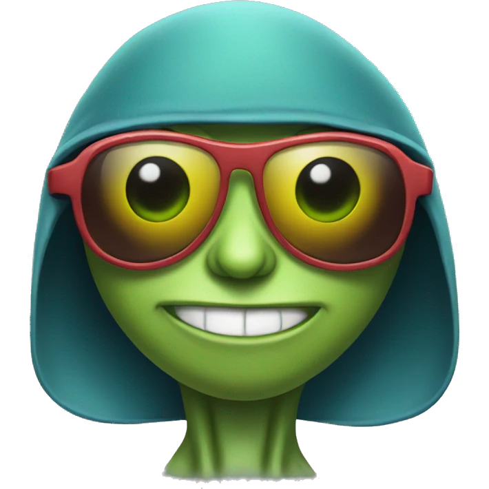 Alien with sunglasses emoji