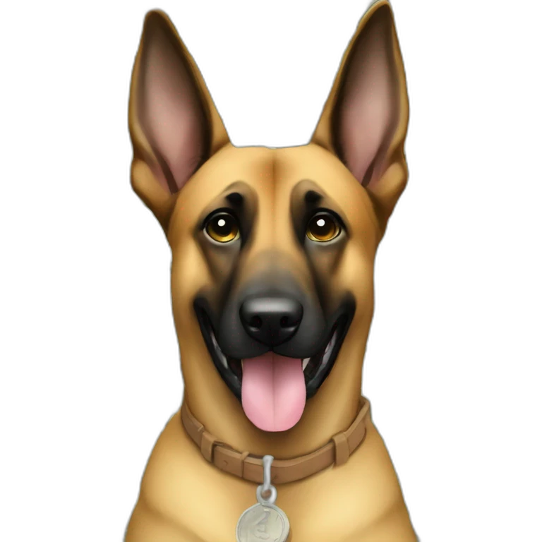 Malinois dog with lot of money emoji