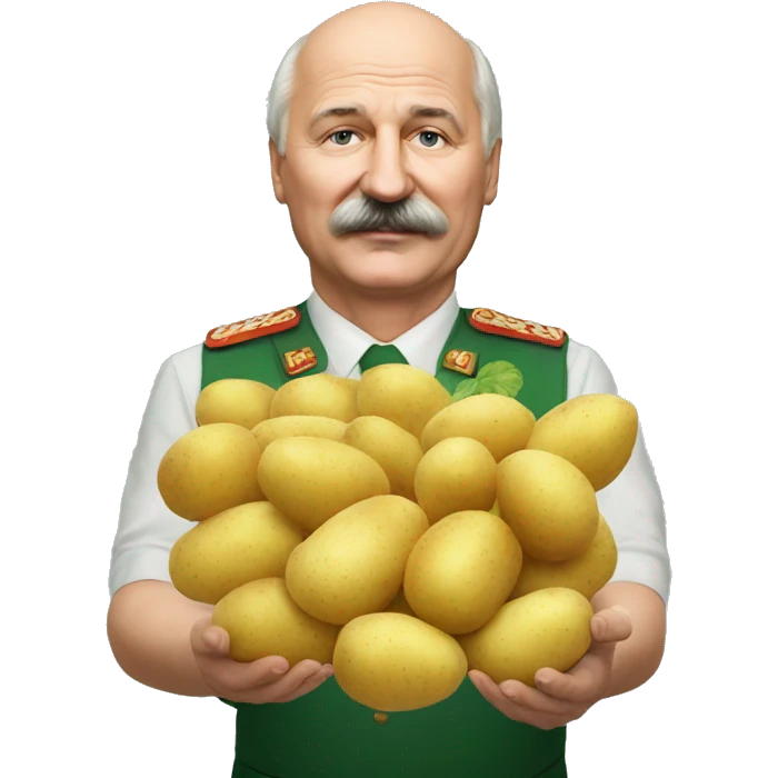 Lukashenko with potatos in hands emoji