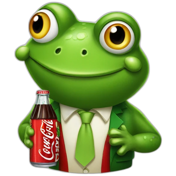 mr frog coca cola emoji