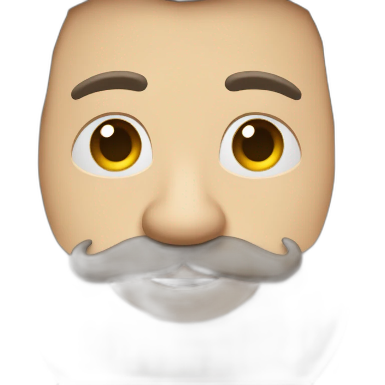 una-cara-sin-bigote-pelo-canoso emoji