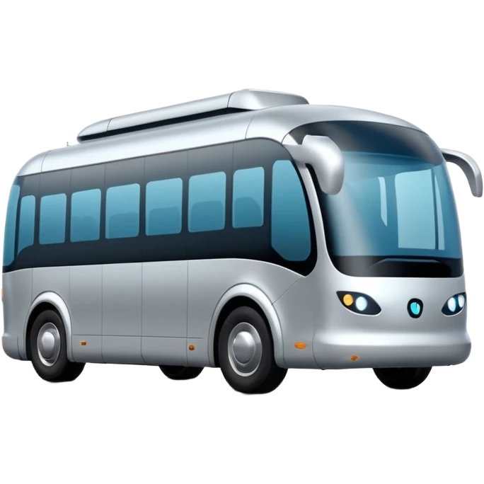 minimalist cyber clean luxury futuristic self driving bus emoji