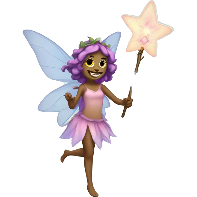 fairy with a text box coming from wand emoji