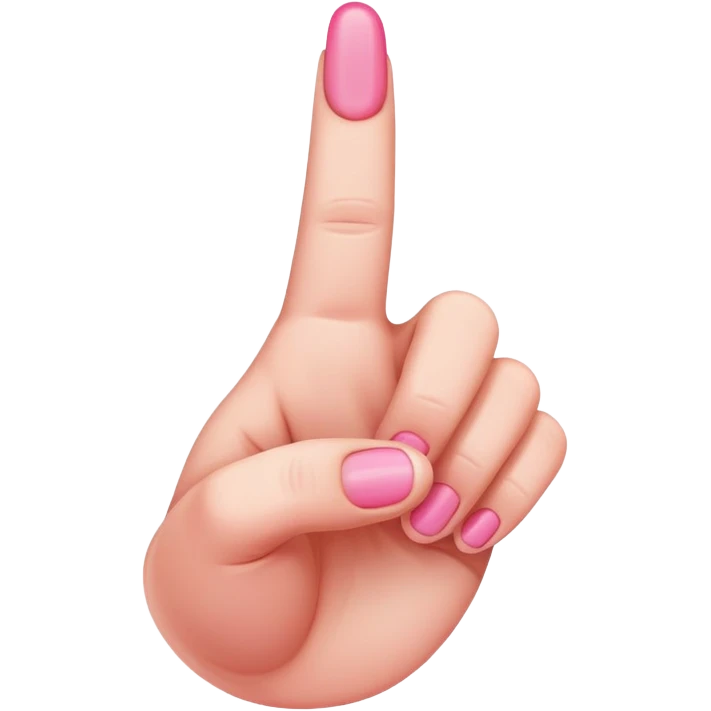 pink middle finger emoji