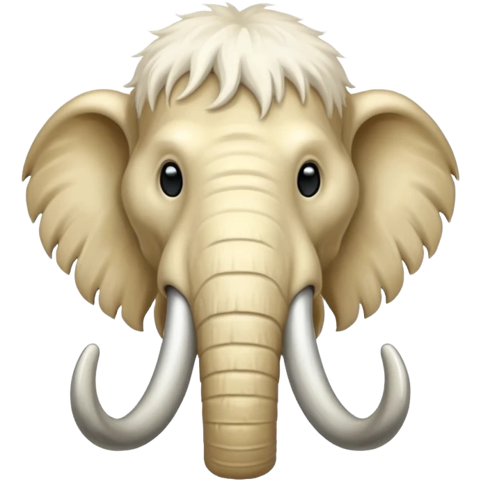 white mammoth head emoji