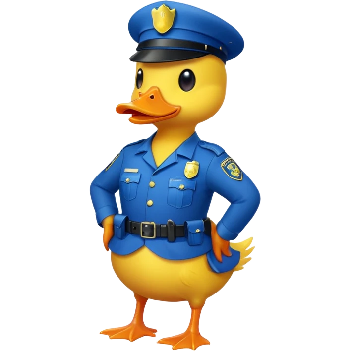 Police duck full body emoji