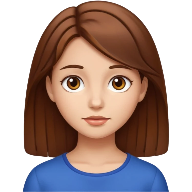 kahverengi saçlı kız emoji