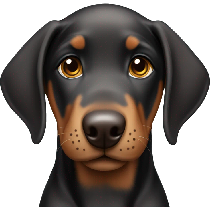 cute doberman puppy  emoji