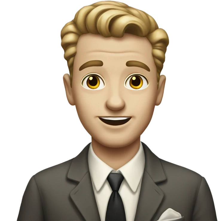 white man in 1950s emoji