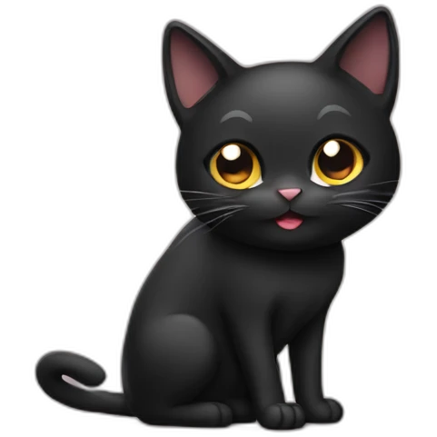 Black cat pooing emoji