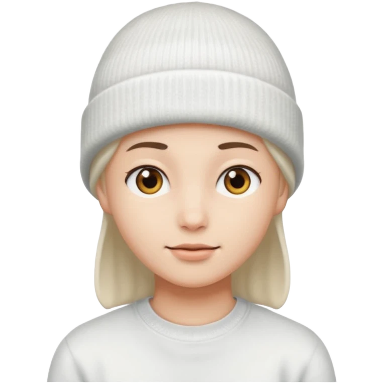 A head with white beanie emoji