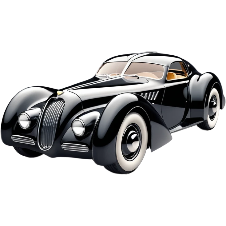  the animated series aerodynamic opulent dark knight futuristic concept Batmobile loosely based on 1936 cord 812 jaguar(flat long straight faceted mechanical body) finned stealthy street hot rod  emoji