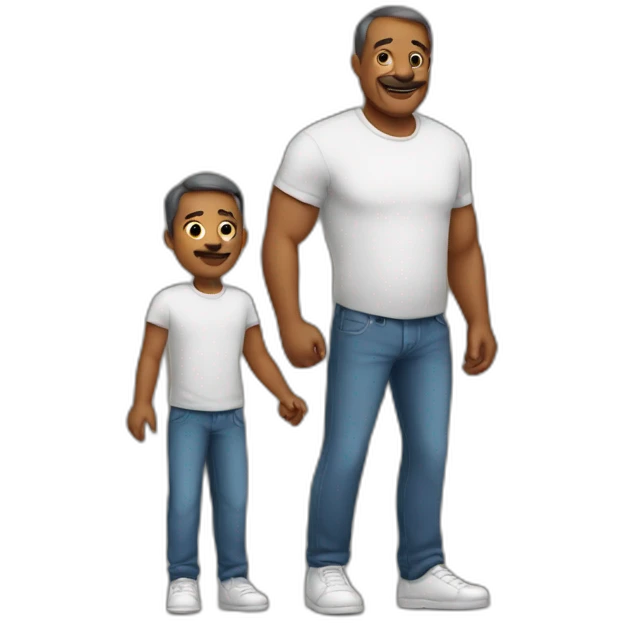 Papá con papa emoji