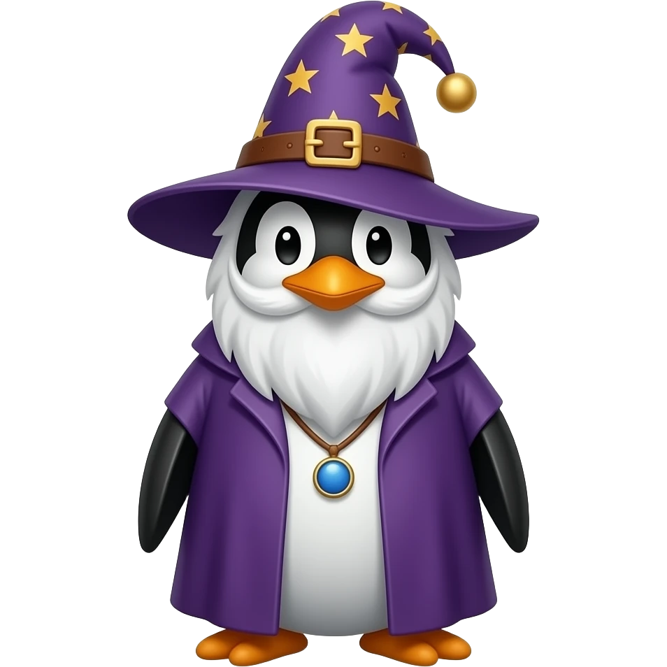 Penguin Wizard emoji