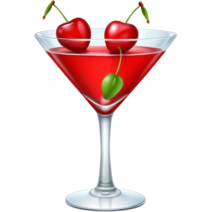 Cherries in a martini glass emoji