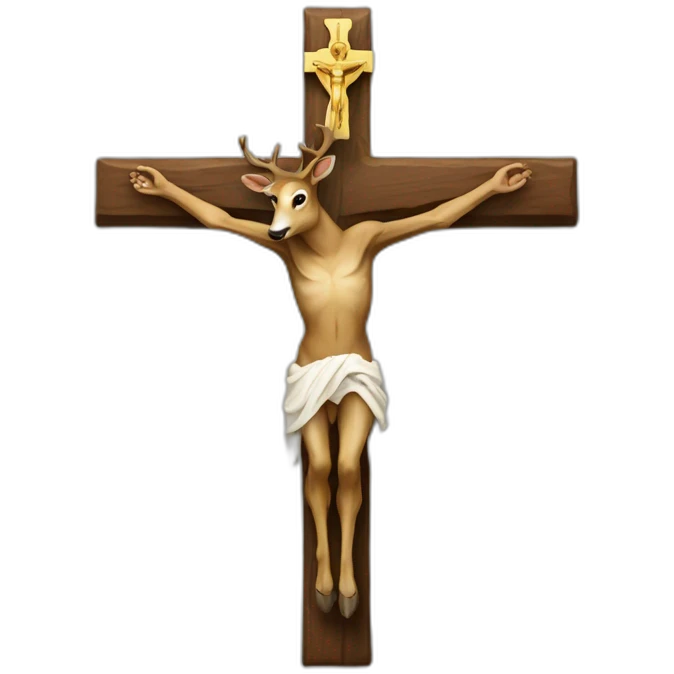 crucifix deer emoji
