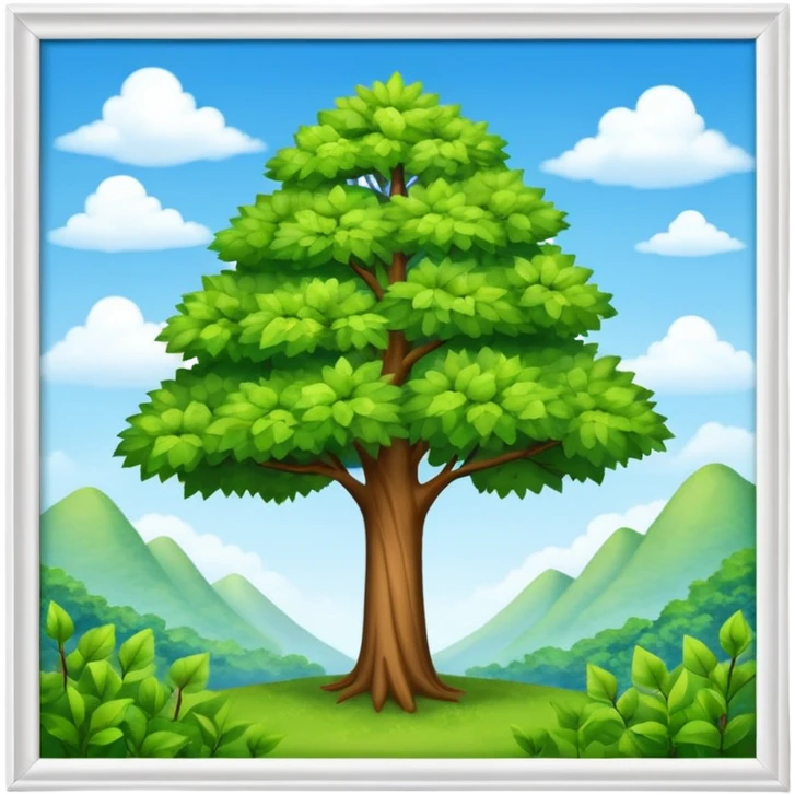 stack of photographs white frame and inside showing nature pic emoji