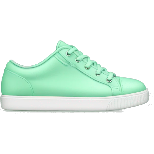Mint green sneakers emoji