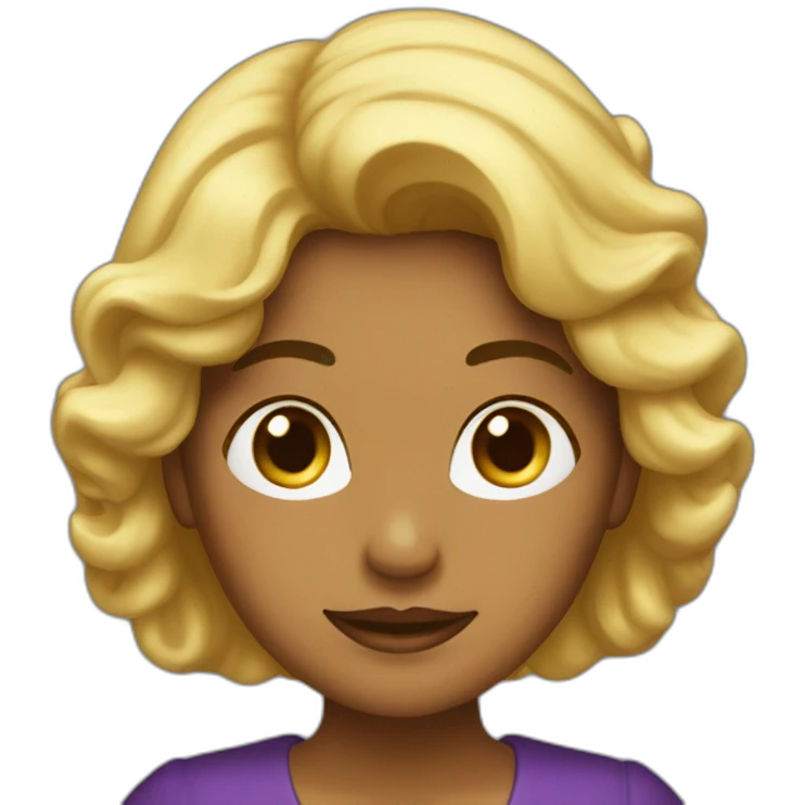 mujer mayor pelo corto oscuro contando un cuento emoji