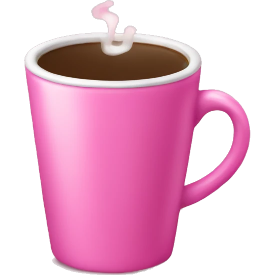 coffe in pink emoji