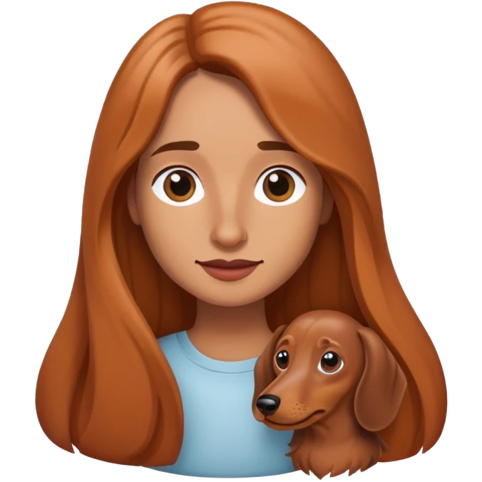 Long hair dashunt emoji