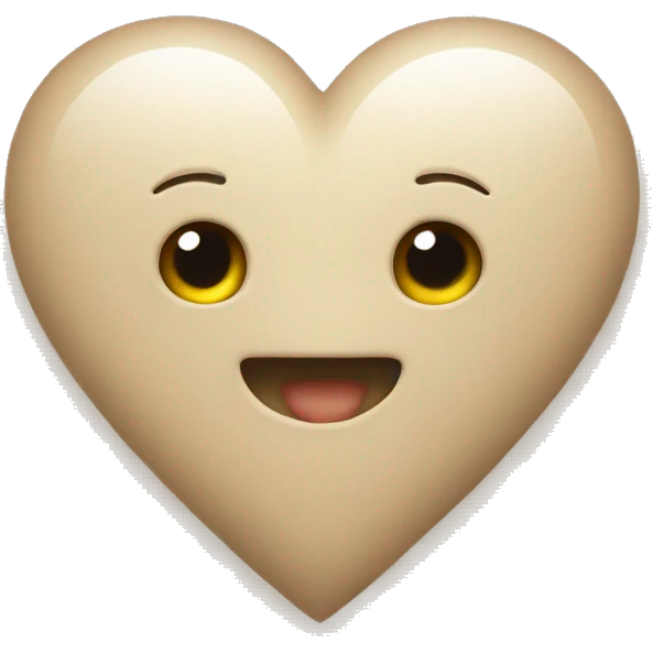 Heart beige  emoji